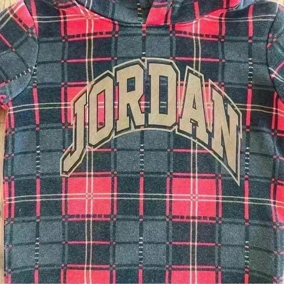 Air Jordan Jumpman Essentials Plaid Pullover Hoodie Boys Sweatshirt Size Medium - Picture 3 of 12